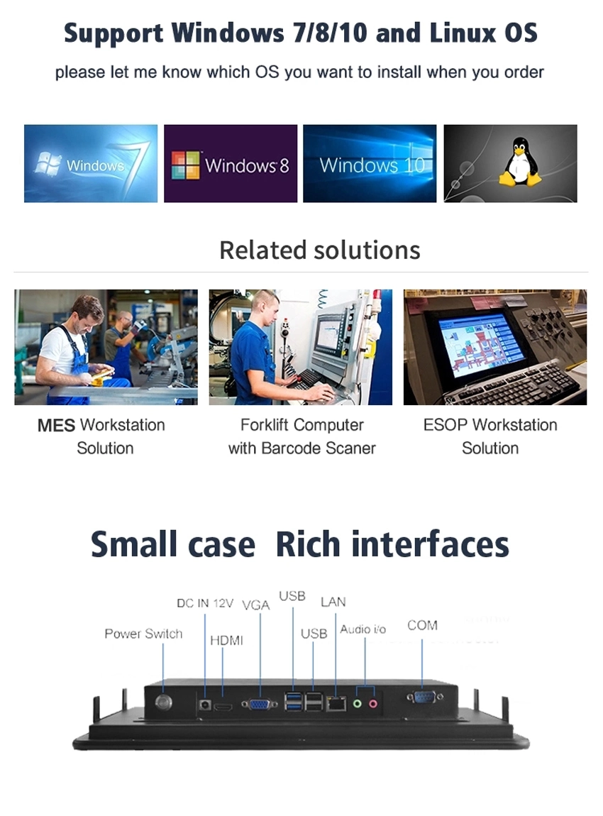 32 Inch Original LCD Panel Capacitive Touch Screen Industrial All in One PC for Vending Machine